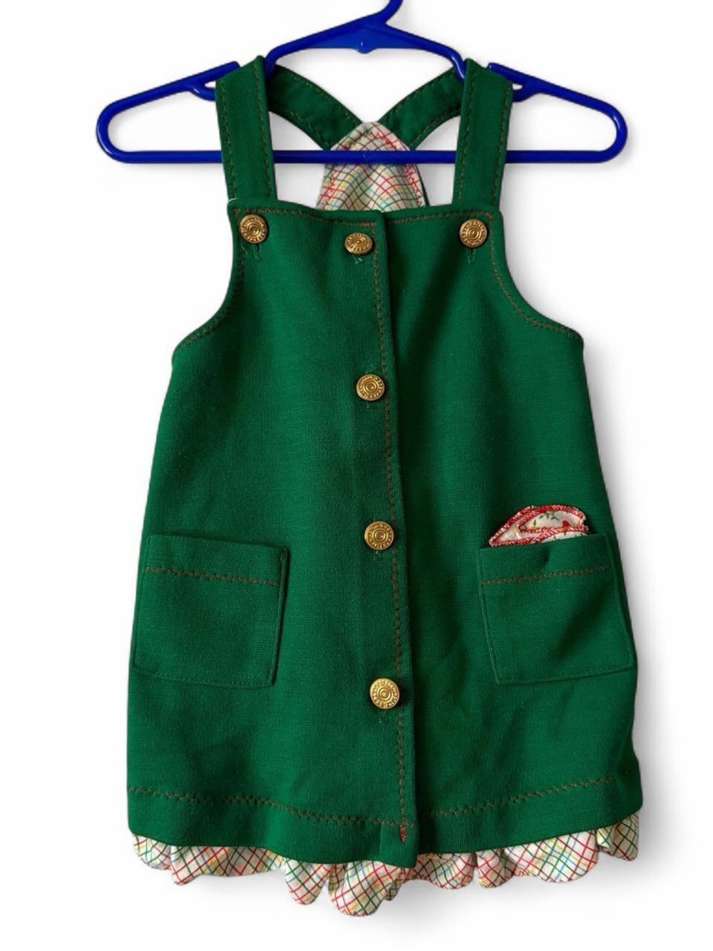 Vintage Carters Green Dress size 3T